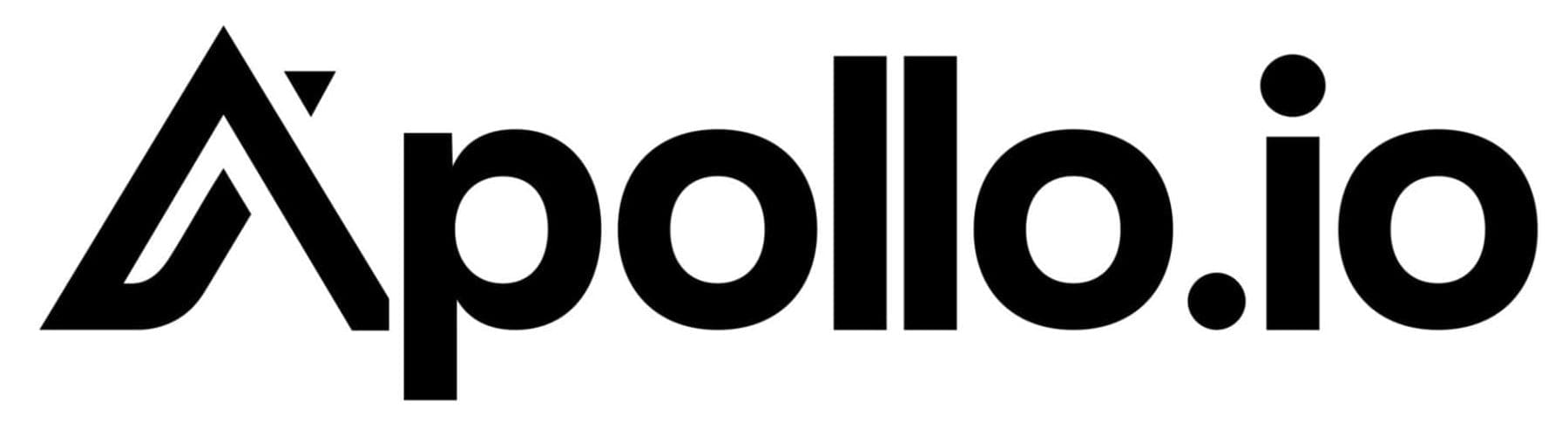 Apollo.io logo in black on white background