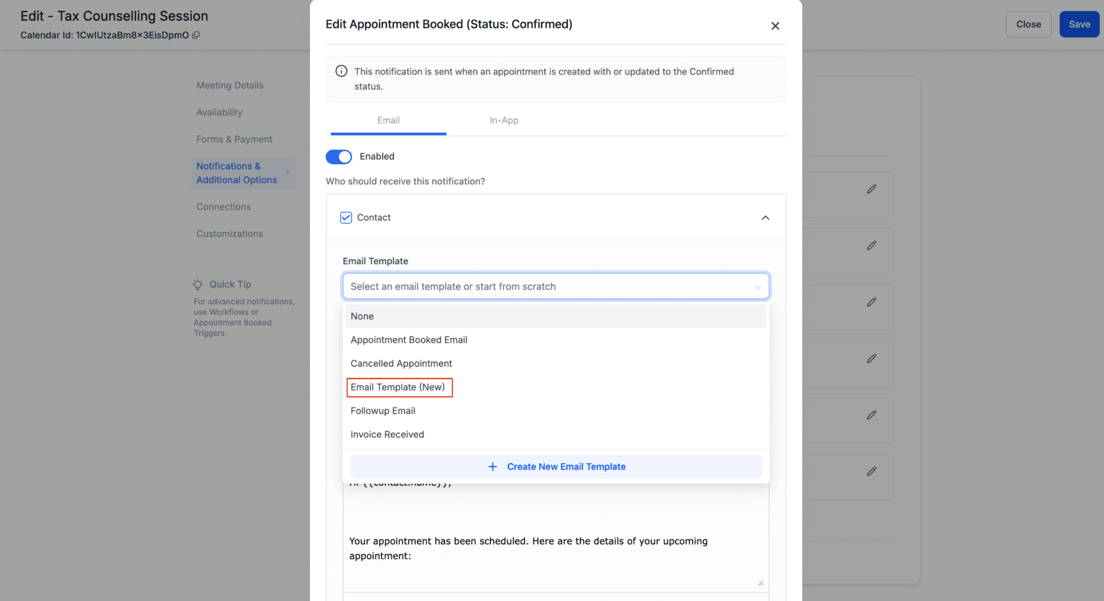 Integration Button