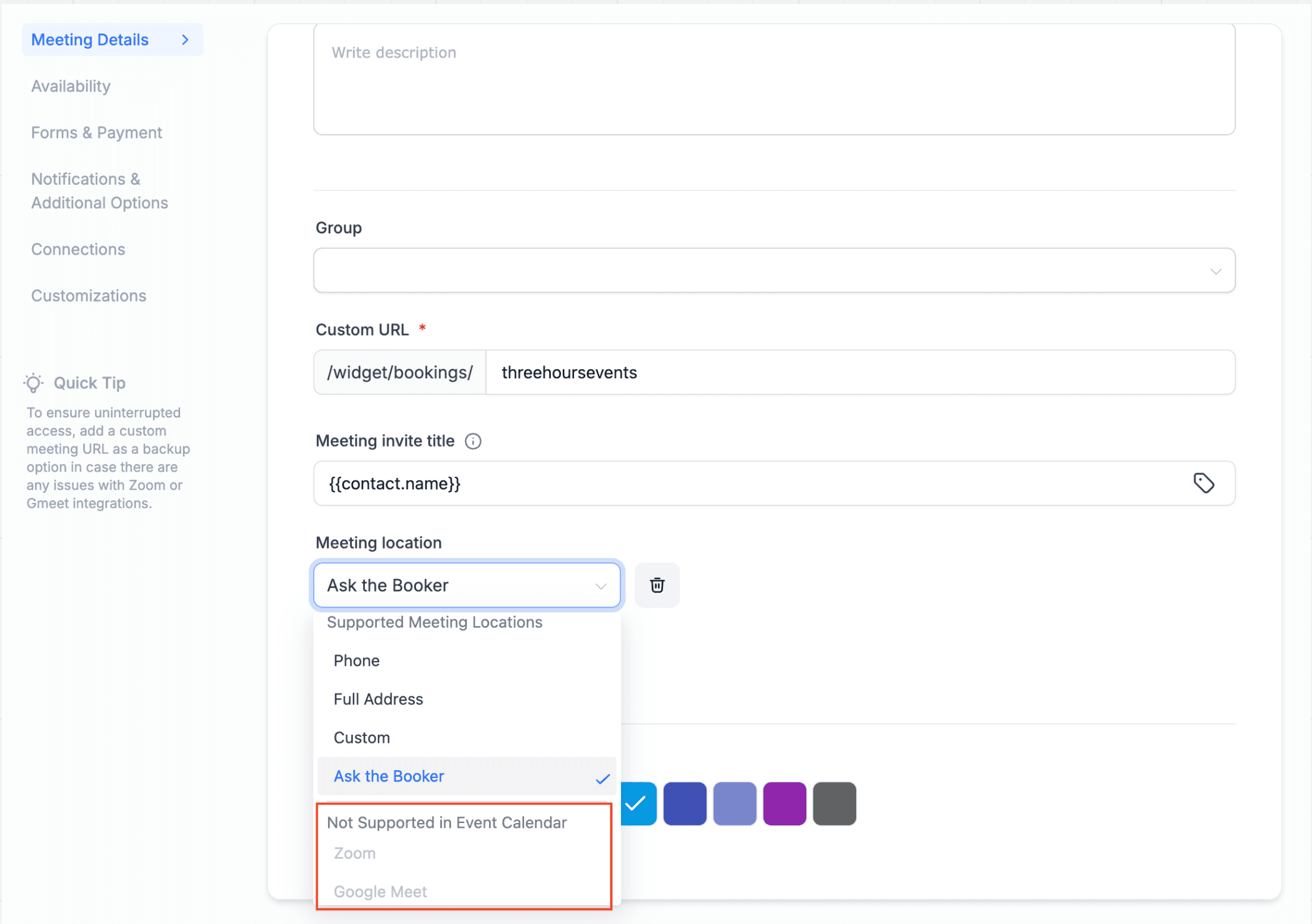 Meetings UI