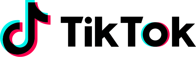 TikTok logo with musical note and dot