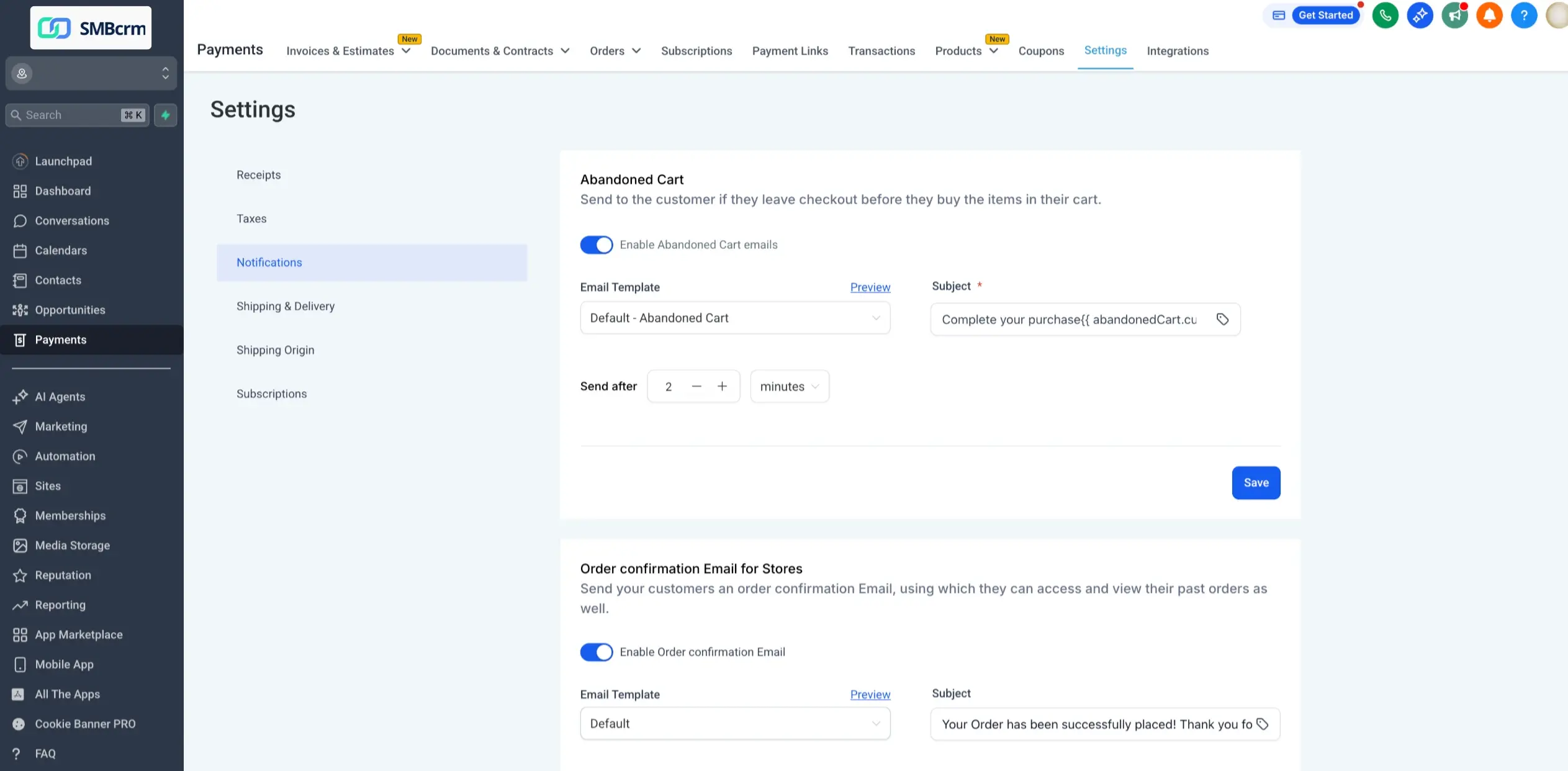 Abandoned Cart Email Template Preview