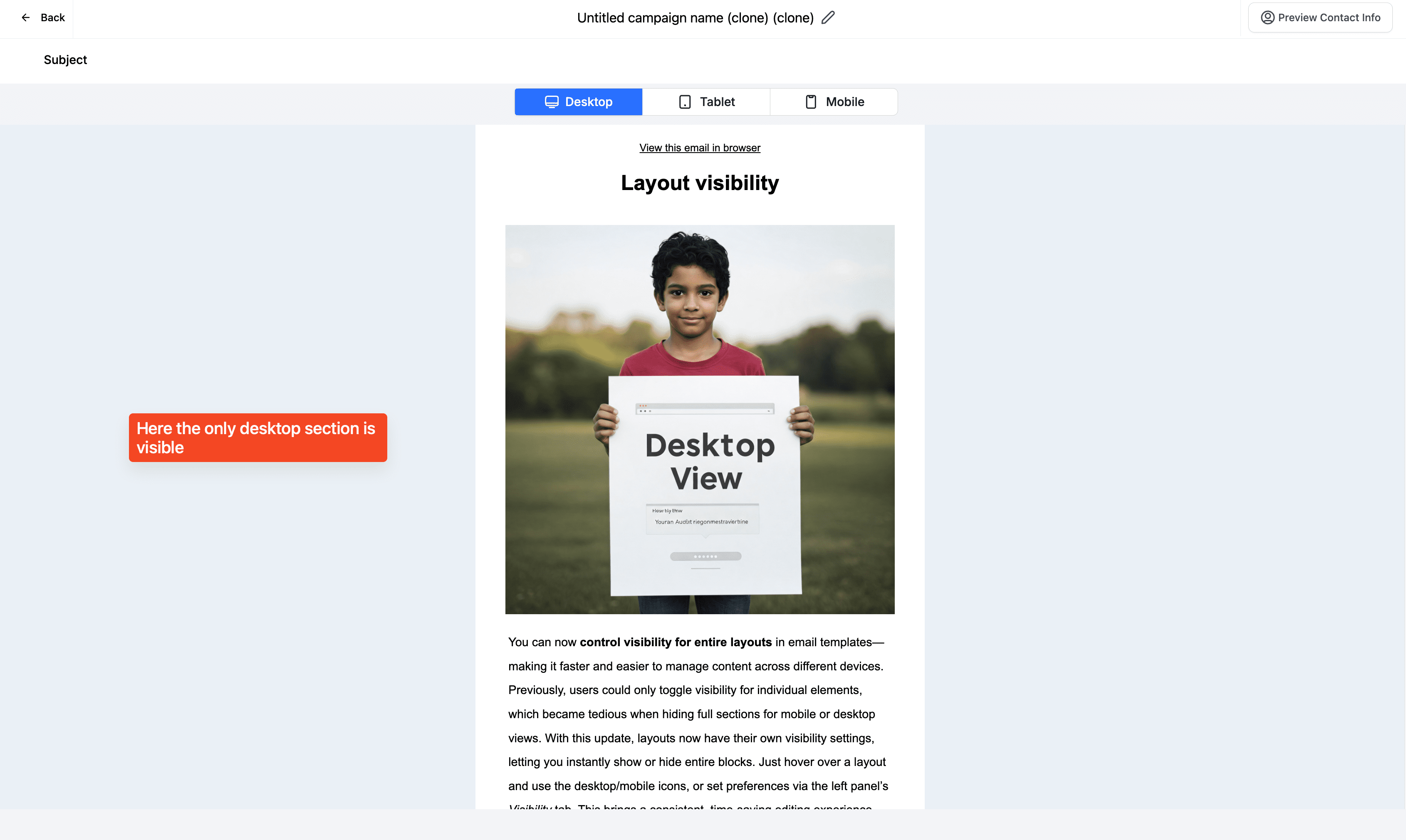 Preview Email