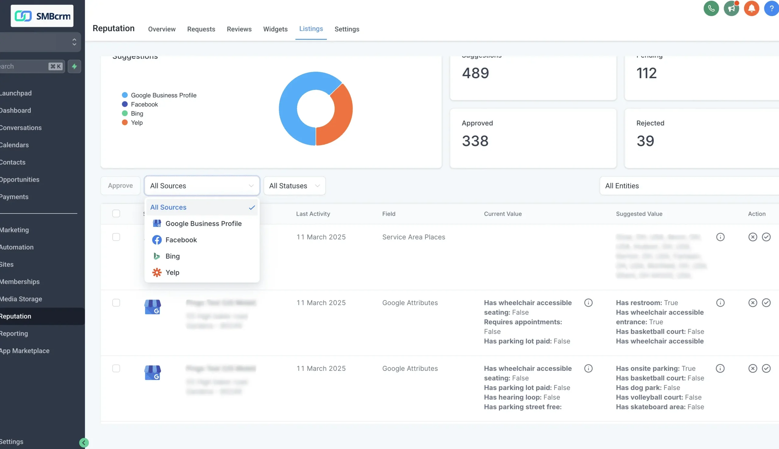 Centralized Suggestions