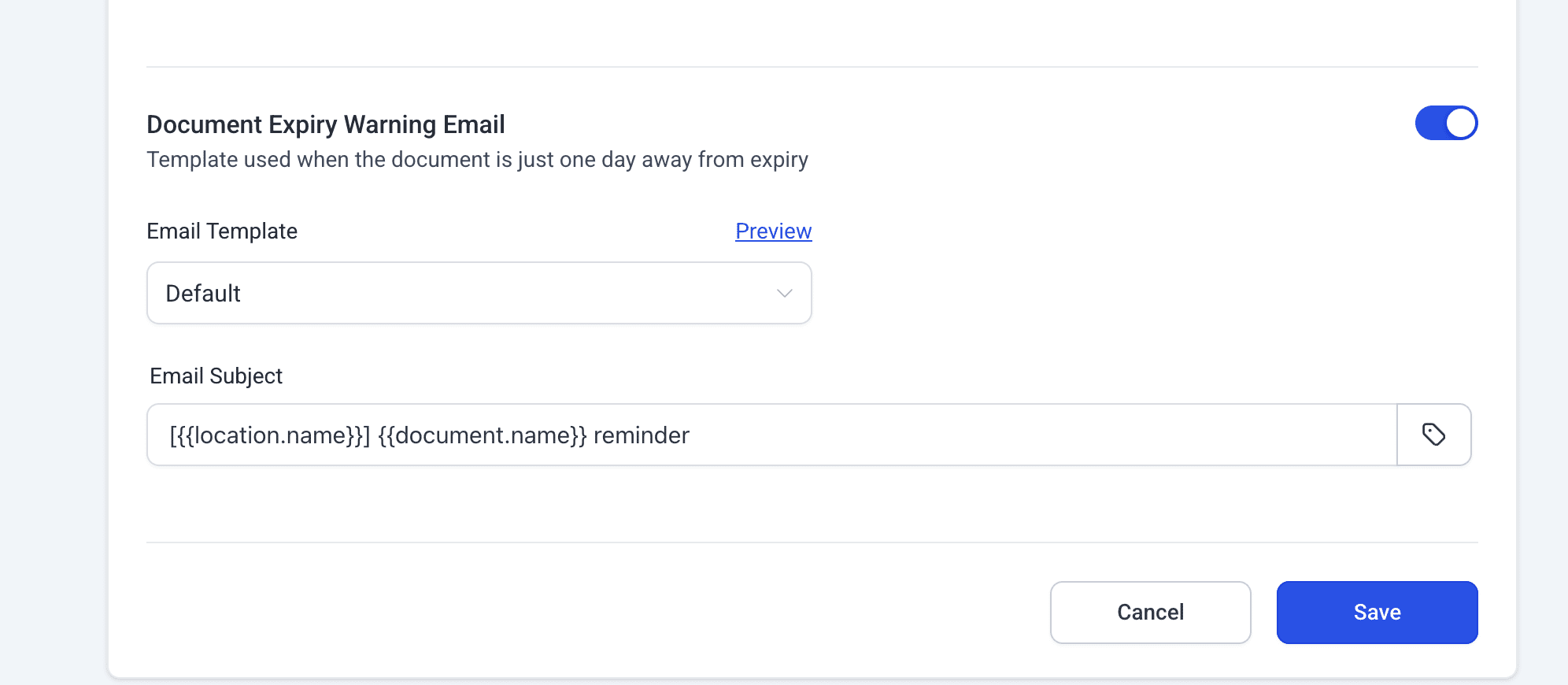 Customizable Emails Example
