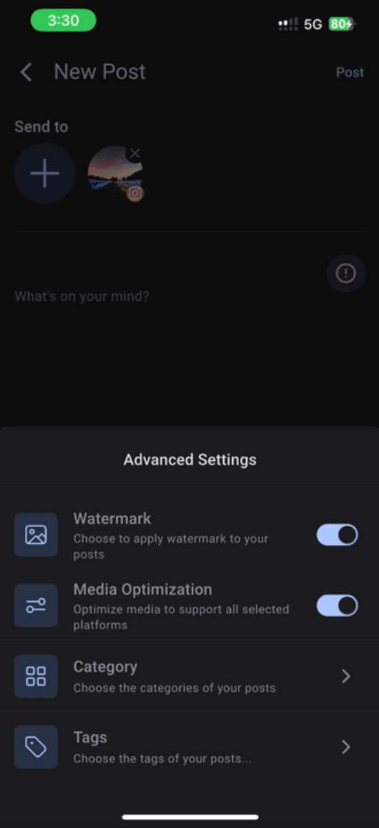 Social Planner Update Screenshot