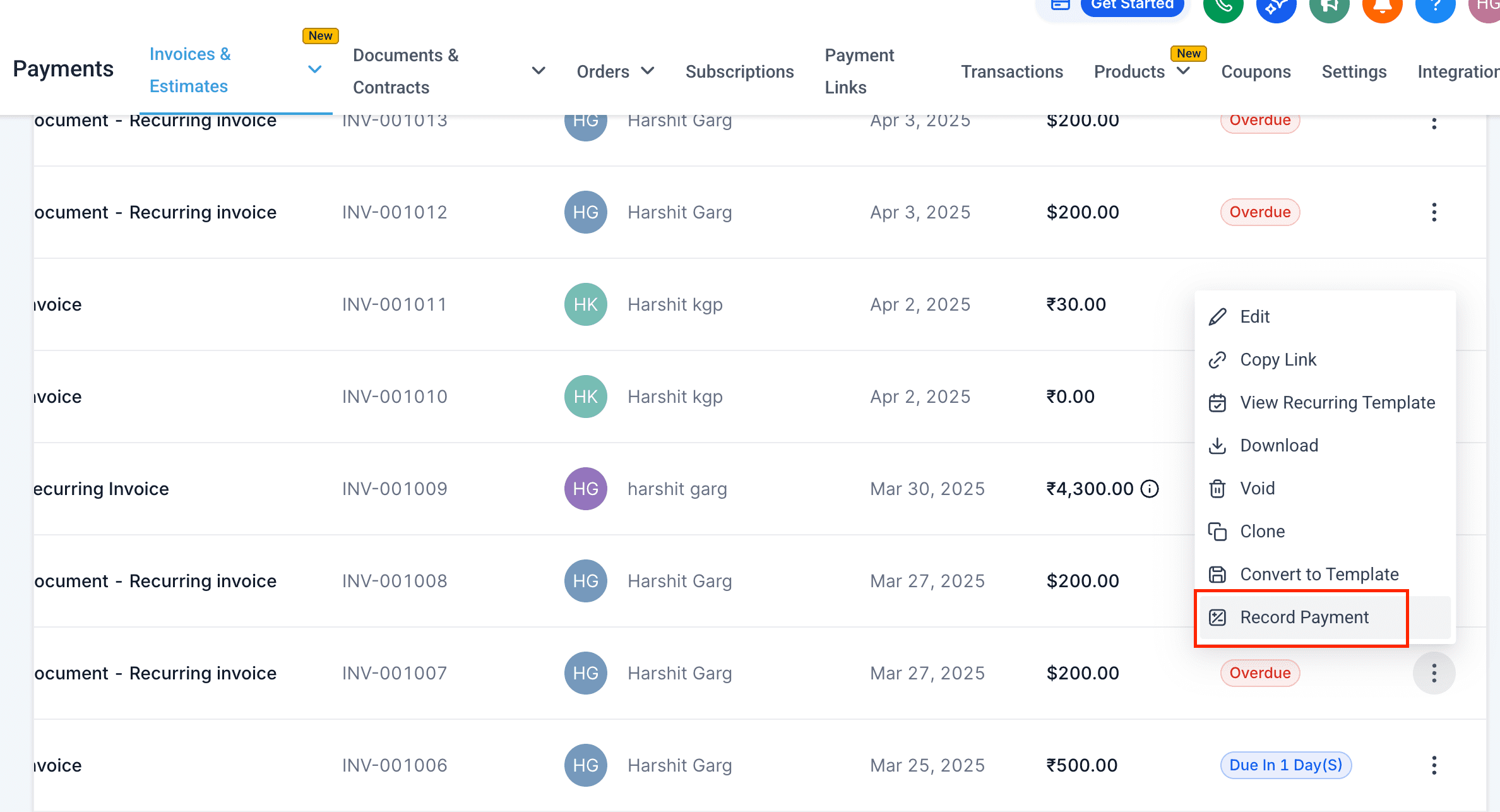 Payment Date Addition to Invoices