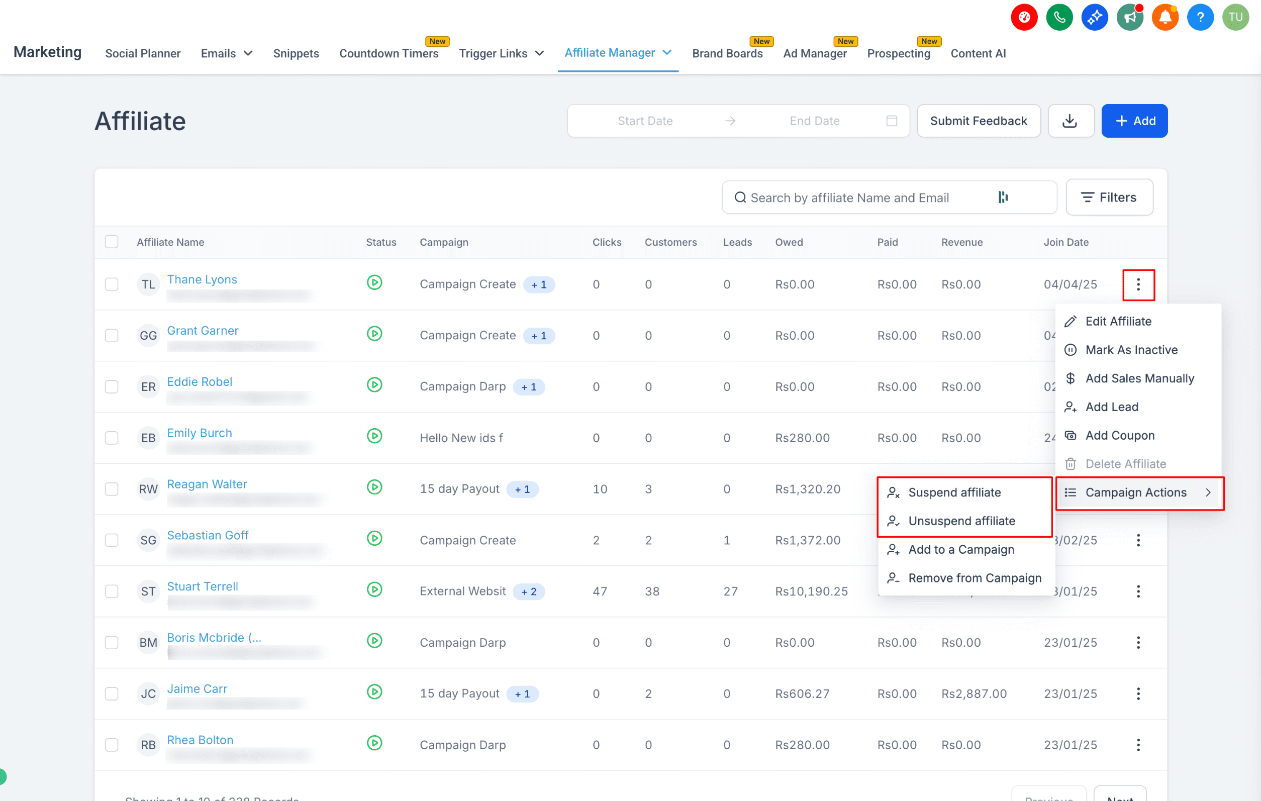 Affiliate Management