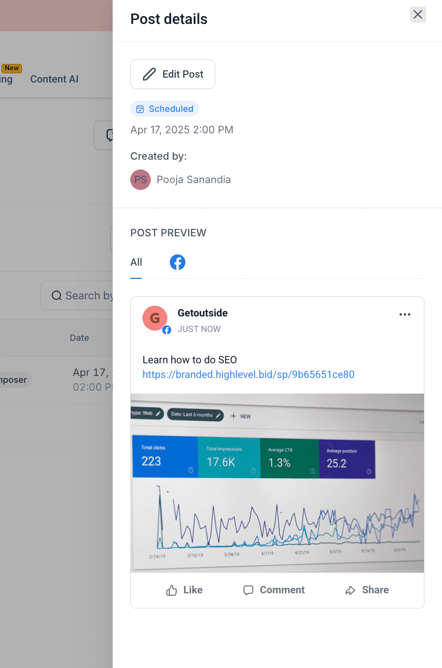 Content Input Box