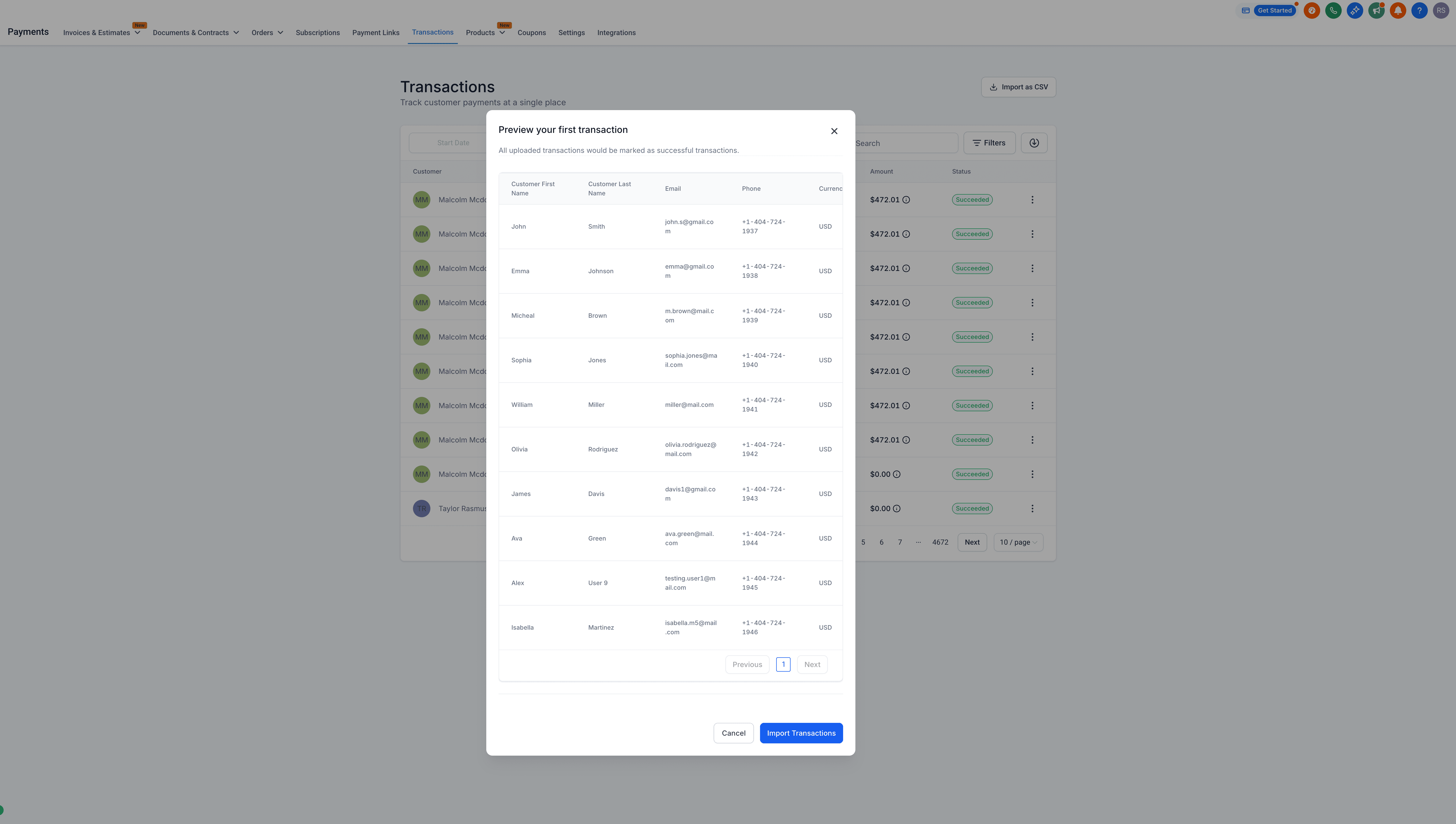 Transactions Import Flow 3