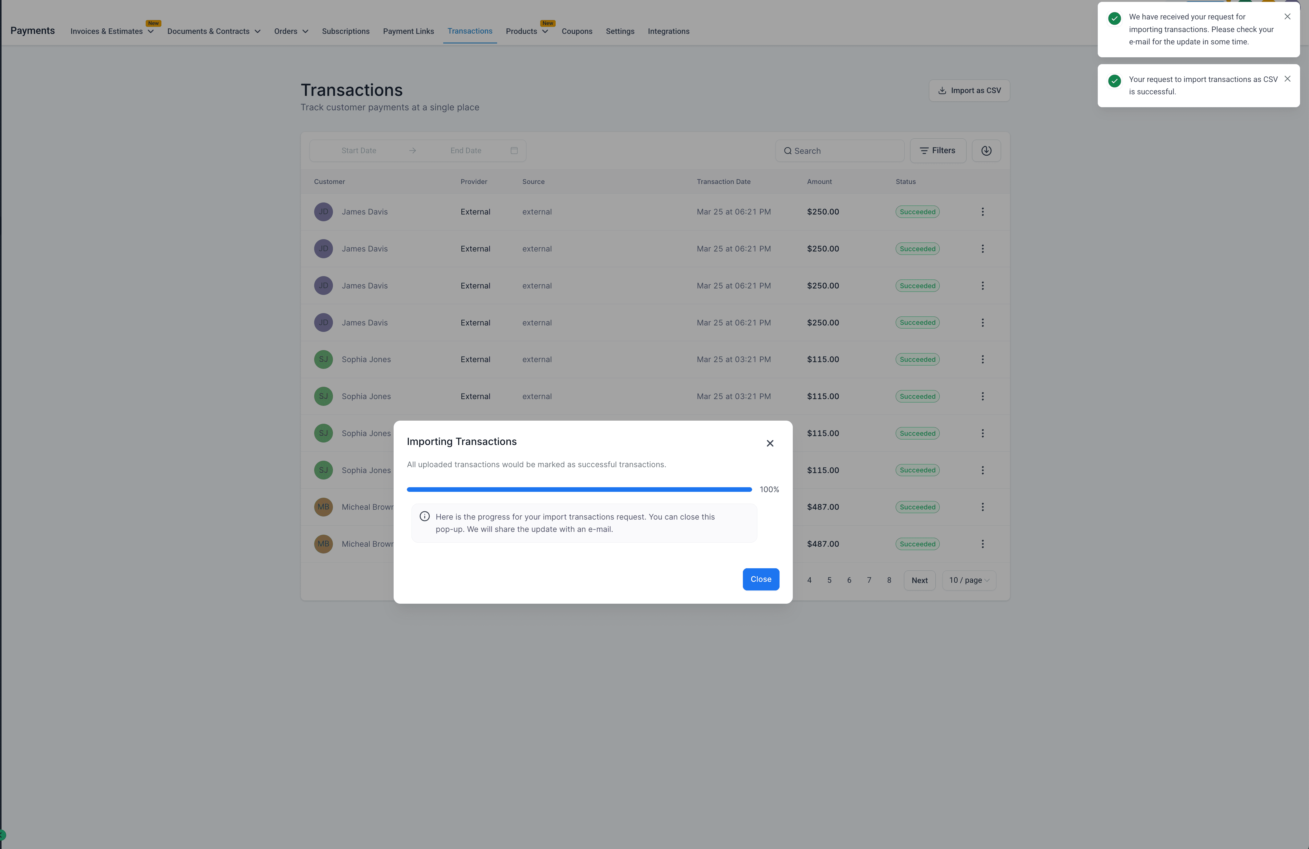 Transactions Import Flow 4