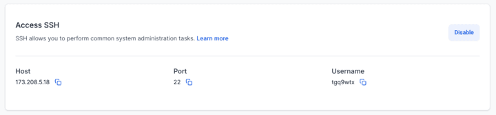 SSH Access Toggle