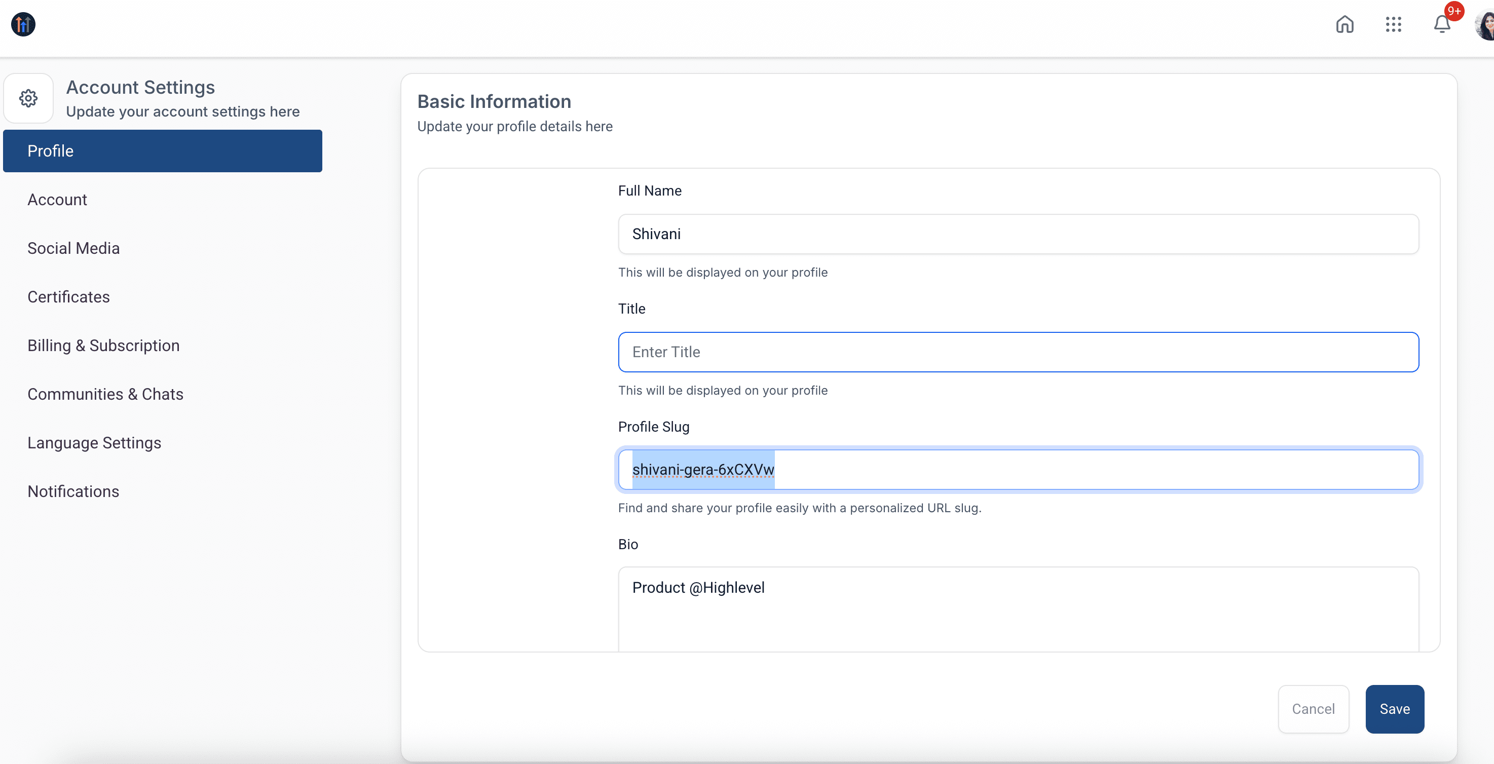 Community Profile Enhancement