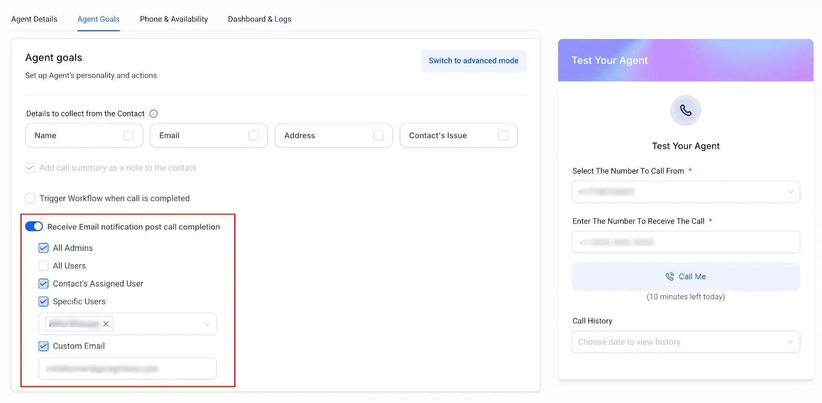Notification Setup