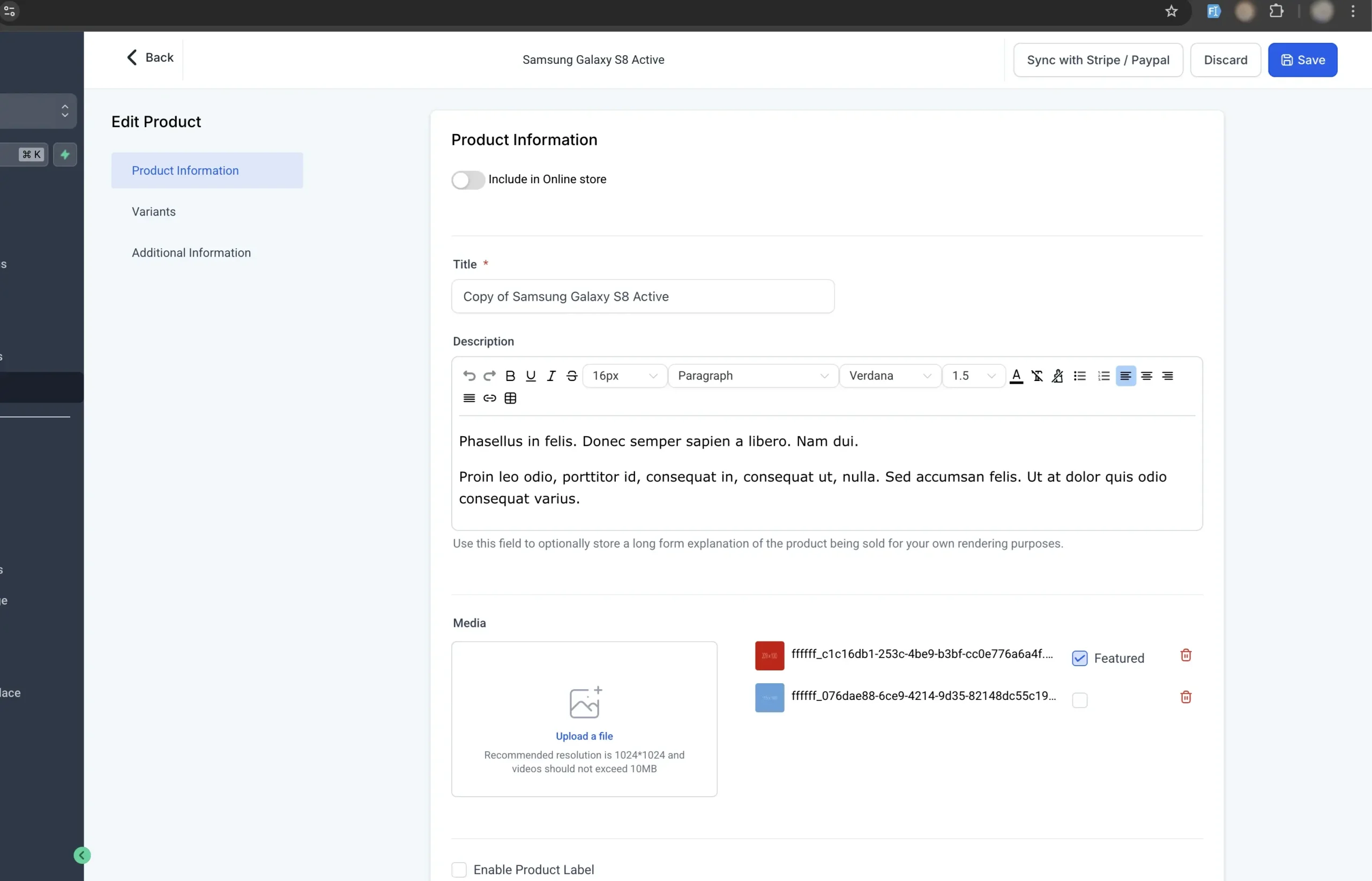 Duplicate Product Editor