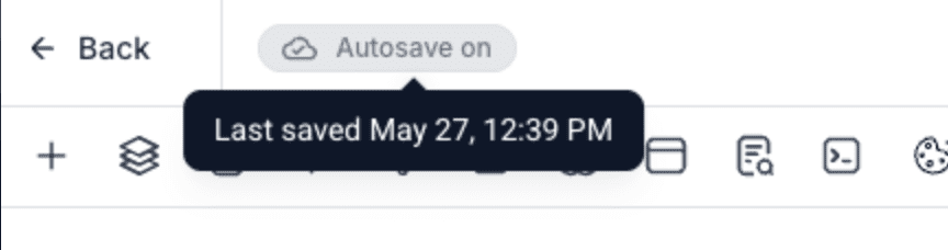 Last Saved Status Display