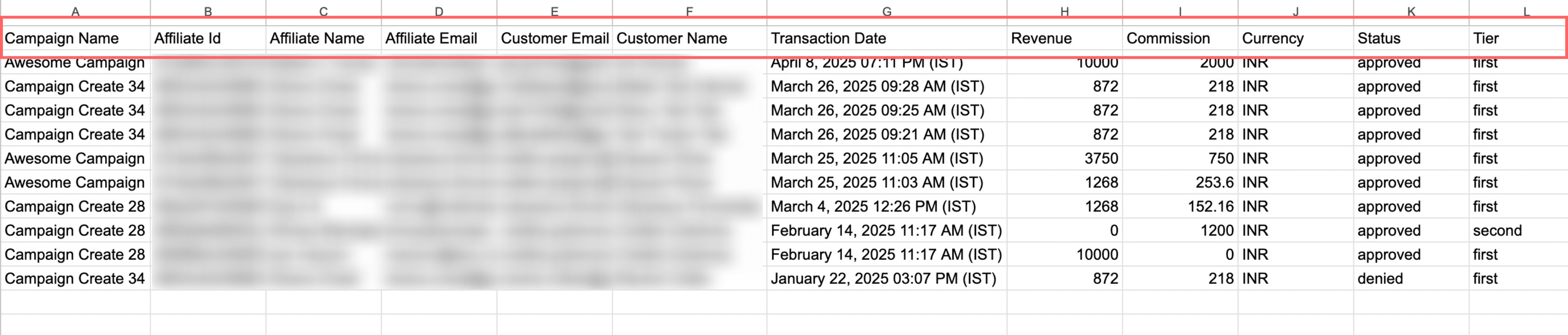 Export Sales CSV Feature