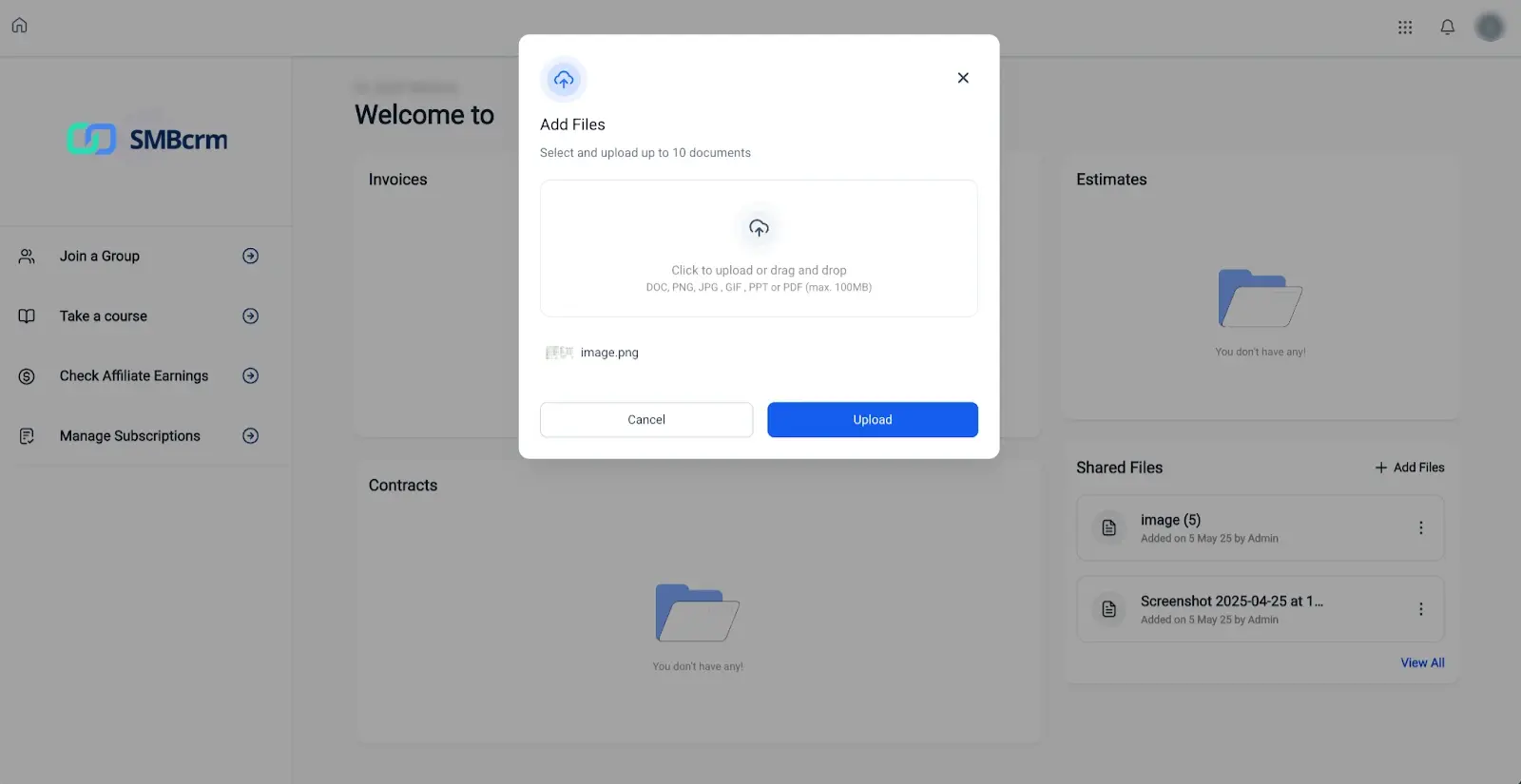 Client Control over Uploads