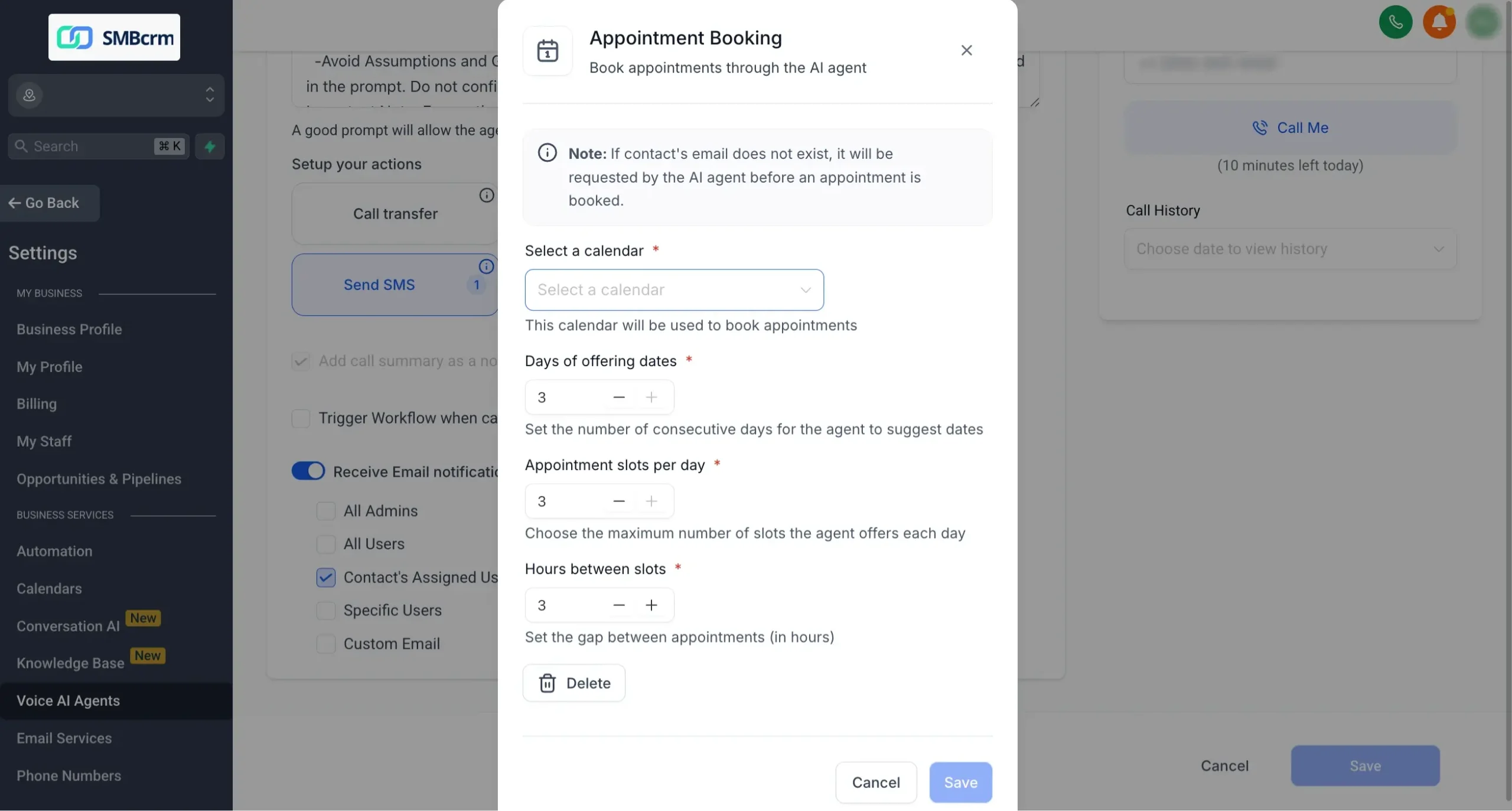 Appointment Screenshot