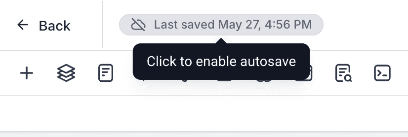 Autosave Toggle UI