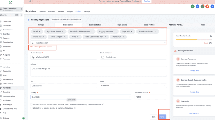 Expanded Business Category Support for Greater Visibility