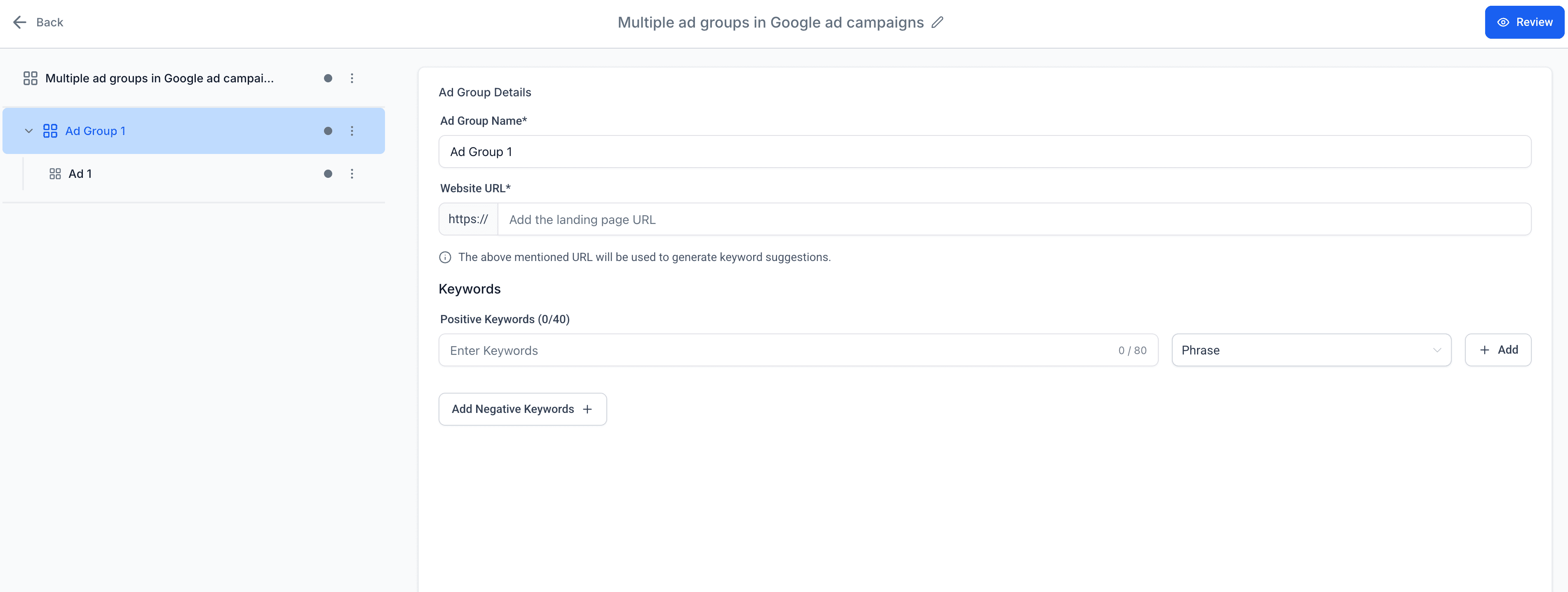 Keyword Suggestions