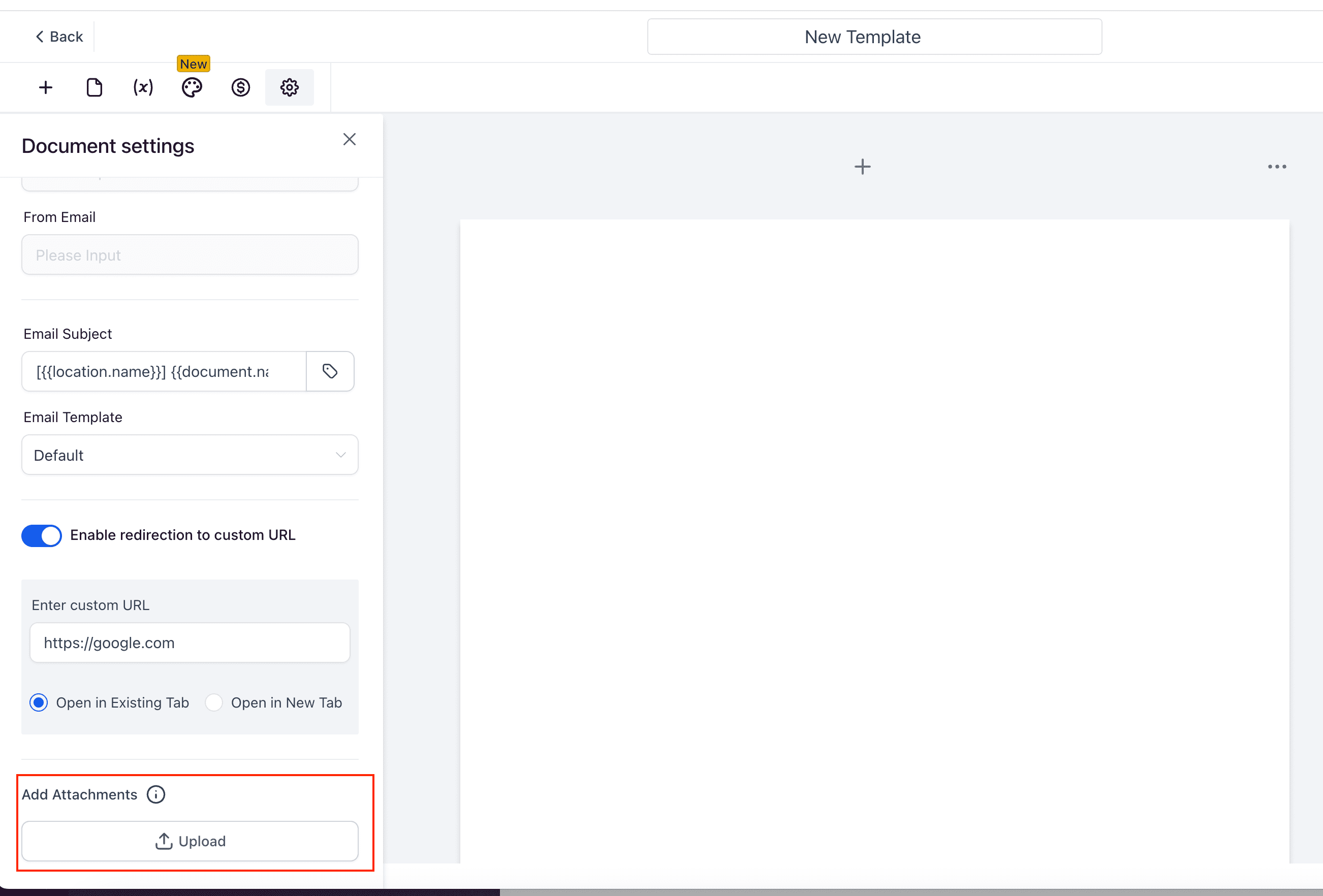Document Builder Interface