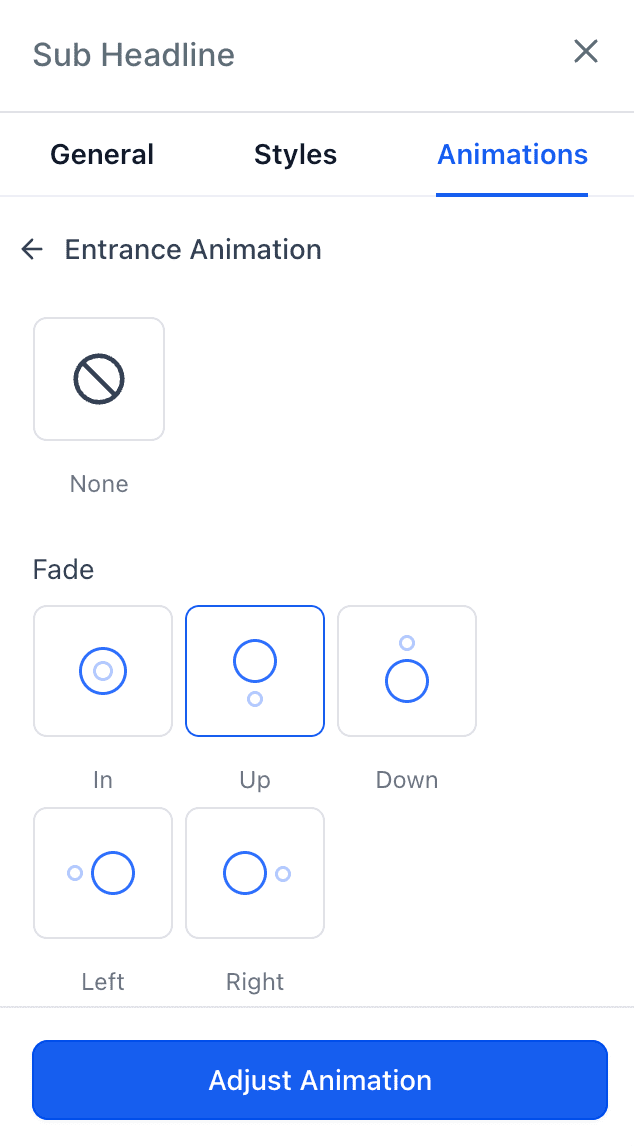 Screenshot of Animation Duration Setting