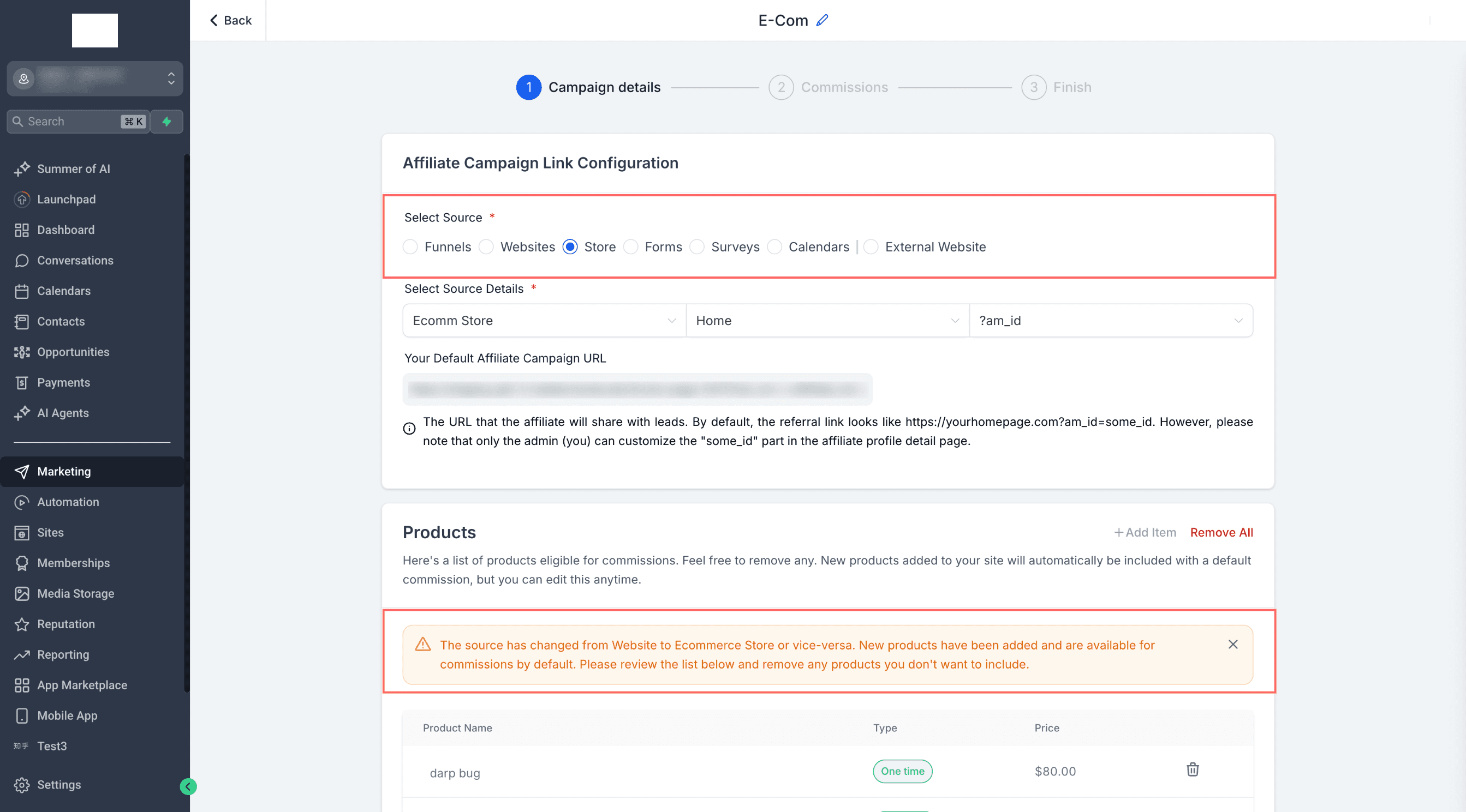 Affiliate Manager Update