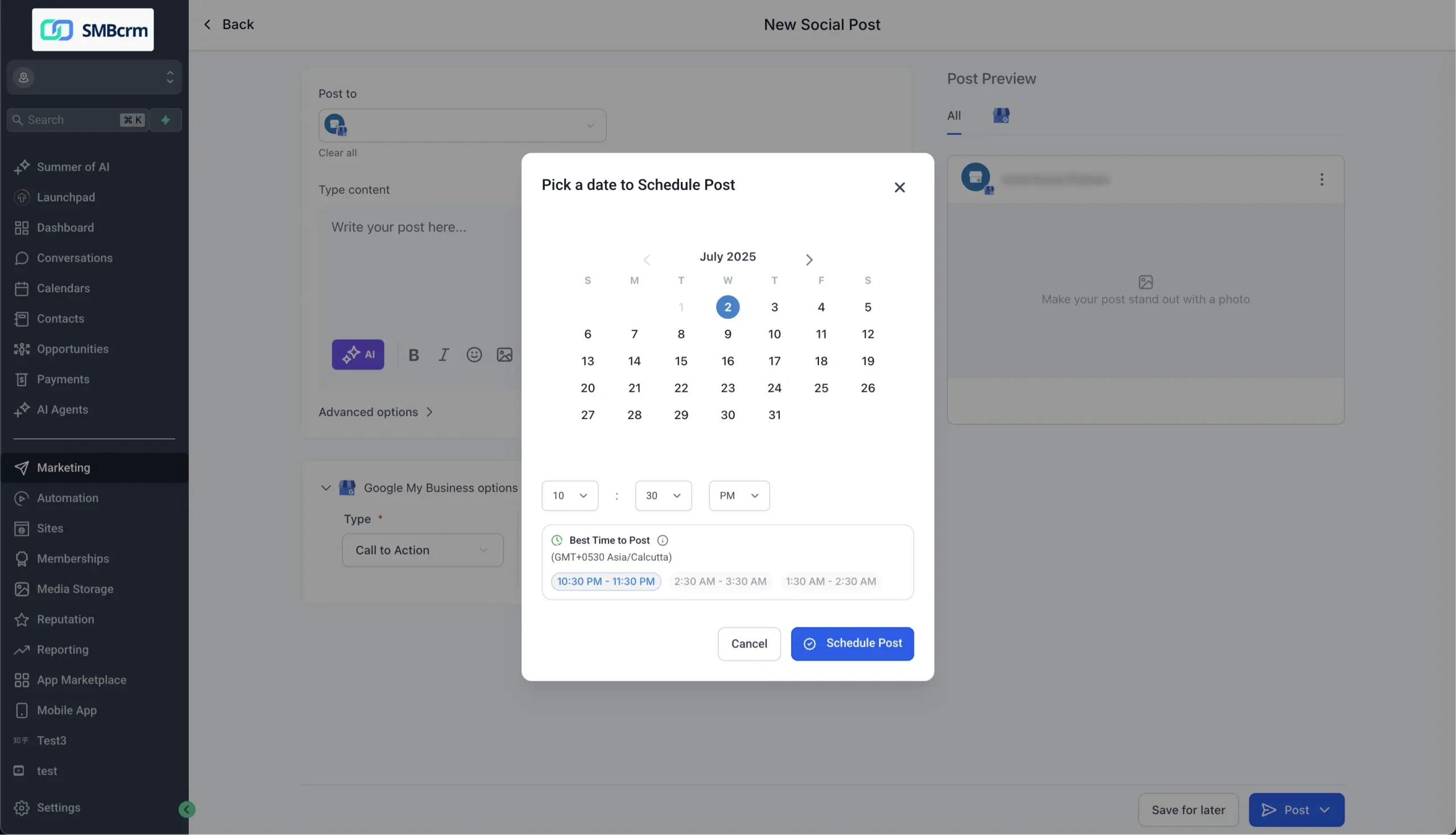 Schedule Post